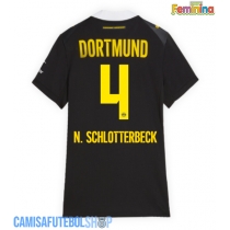 Camisa de time de futebol Borussia Dortmund Nico Schlotterbeck #4 Replicas 2º Equipamento Feminina 2026-27 Manga Curta